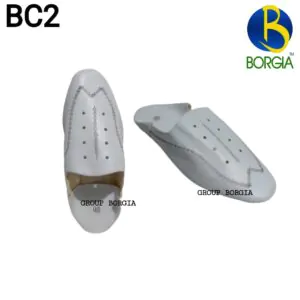 Sandale Babouche Carré Simili Cuir Blanc