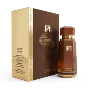 Liquid Brun French Avenue eau de parfum flacon ambre et coffret