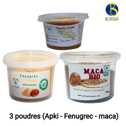 3 Poudres ( Maca + Fenugrec + Apki)
