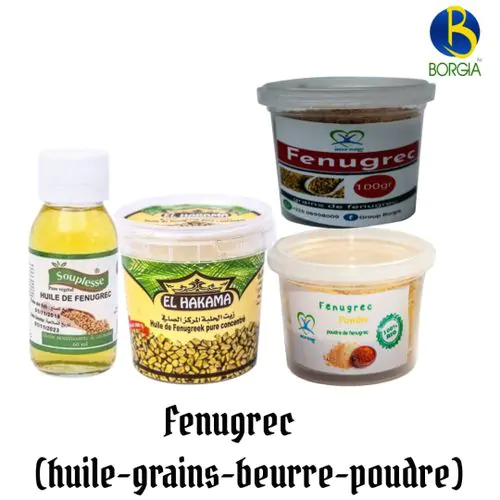Fenugrec Complet (Graines+Huile+Poudre+beurre)