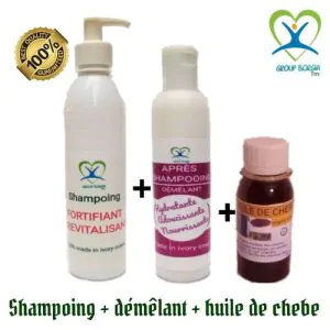 Chebe (huile + Shampoing + Démêlant)
