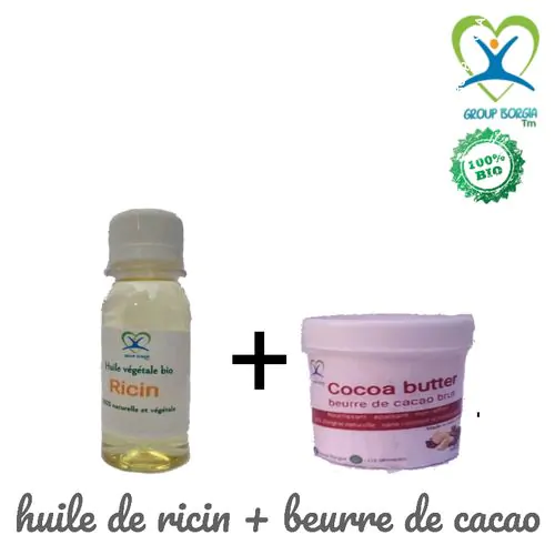 Beurre De Cacao + Huile De Ricin Bio