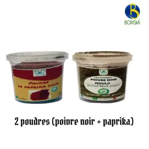 2 Poudres (Poivre Noir +paprika )
