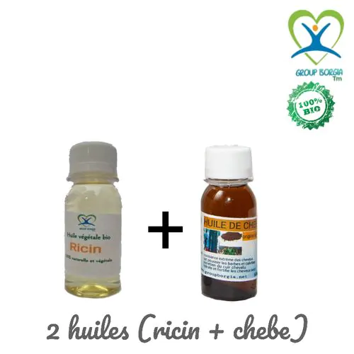 2 Huiles(chebe + Ricin Bio )