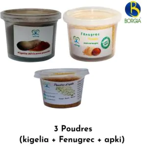 3 Poudres ( Kigelia + Apki + Fenugrec)