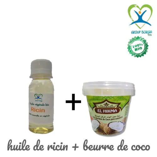 Beurre De Coco + Huile De Ricin Bio