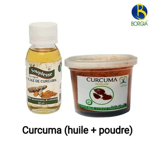 Kit Curcuma Bio ( Huile 60 Ml+poudre 50 Gr)