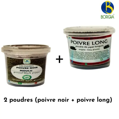 2 Poudres (Poivre Noir + Poivre Long)