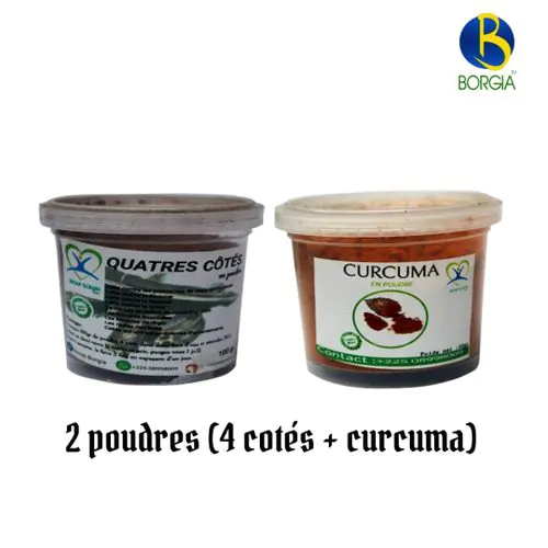 2 Poudres (Curcuma + 4 Côtés)