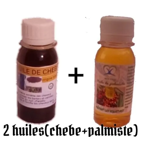 2 Huiles(chebe + Palmiste)