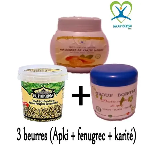3 Beurres (Apki + Karité + Fenugrec)