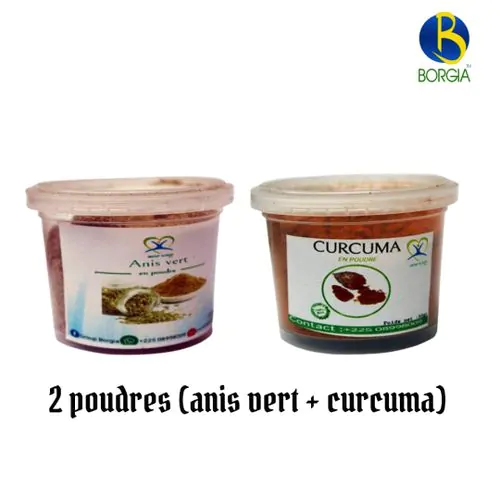 2 Poudres (Curcuma + Anis Vert)