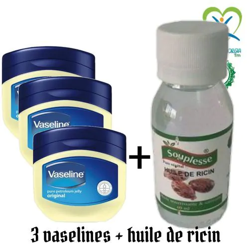 Souplesse Huile De Ricin + 3 Vaselines 50ml