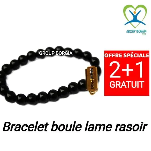 Lot De 2 Bracelets Boule Lame + 1 Gratuit