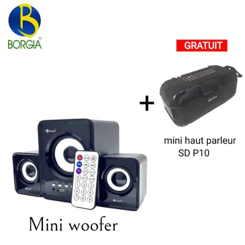 Kisonli Mini Chaine Ouffer + Enceinte Bluetooth SD-P10 Gratuit