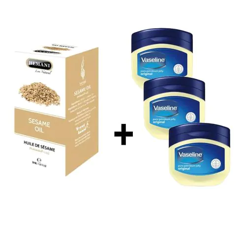 3 Vaselines 50ml + Huile De Sésame