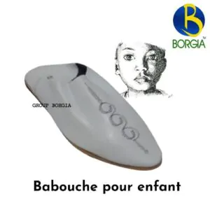 Sandale Babouche Garçon Simili Cuir blanc