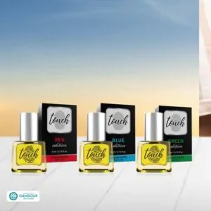 3 Parfums TOUCH rouge bleu vert