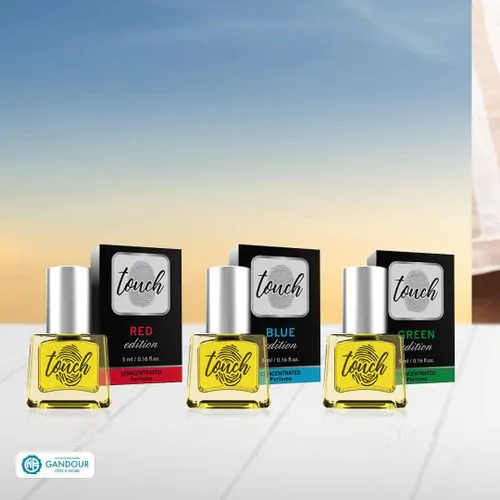 3 Parfums TOUCH rouge bleu vert